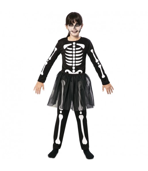 Disfraz de Esqueleto clásico con tutú para niña 