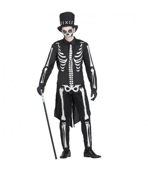 Disfraz de Esqueleto Elegante para hombre