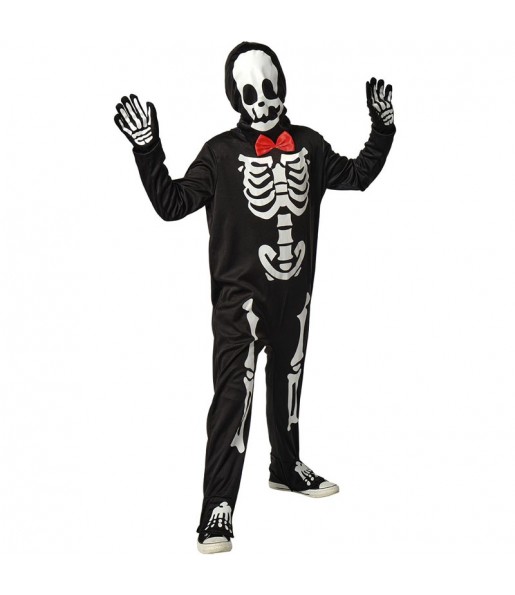 Disfraz de Esqueleto con pajarita para niño