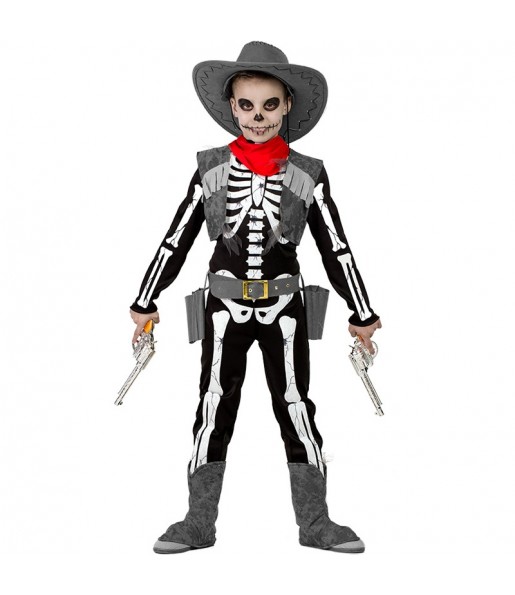 Disfraz de Esqueleto Cowboy niño