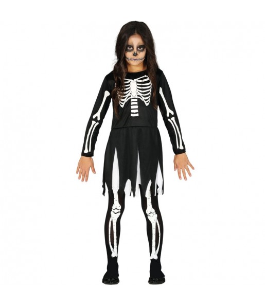 Disfraz de Esqueleto de las tinieblas para niña