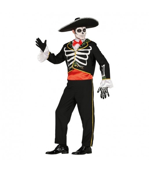 Disfraz de Esqueleto Mariachi adulto