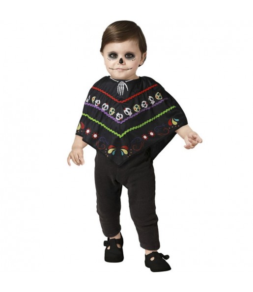 Disfraz de Esqueleto Mexicano Catrin para bebé