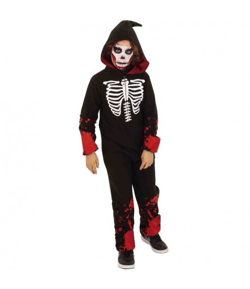 Disfraz de Esqueleto Sangriento Kigurumi para niño