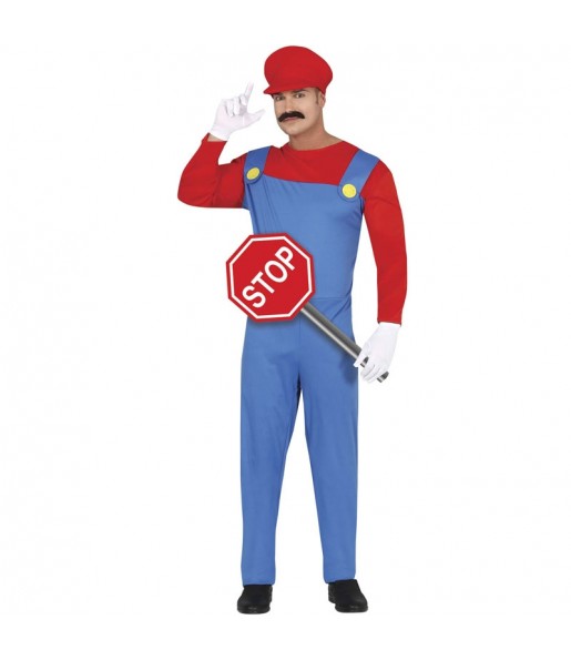 Disfraz de Fontanero Mario Bros para hombre
