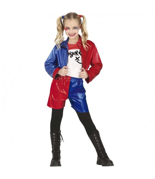 Disfraz de Harley Quinn Escuadrón Suicida para niña