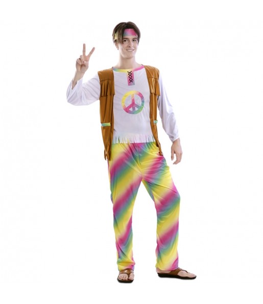 Disfraz de Hippie Arcoíris para hombre