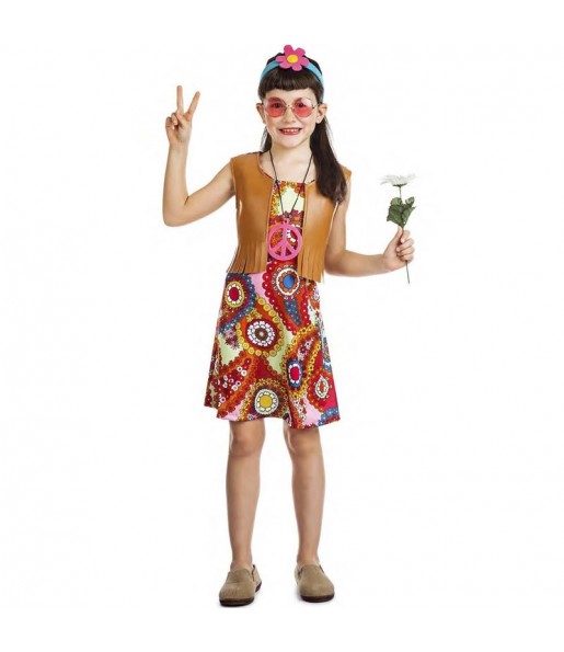 Disfraz de Hippie Happy para niña
