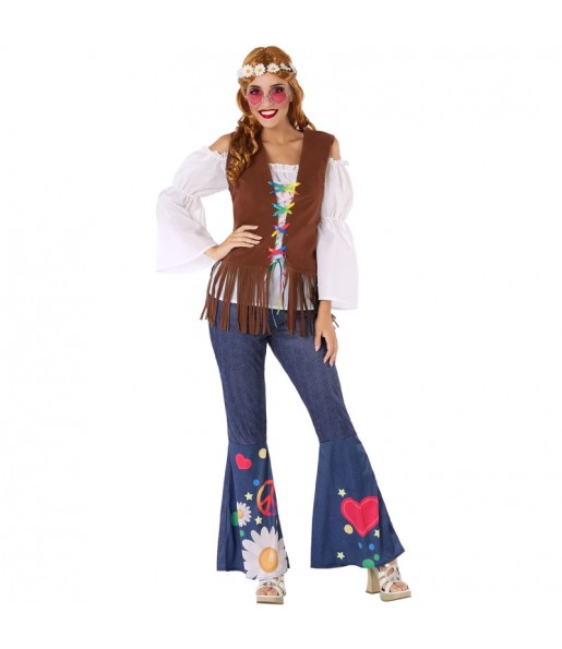 Disfraz de Hippie Sesentera para mujer