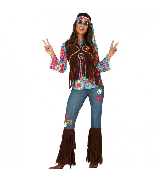 Disfraz de Hippie Woodstock para mujer