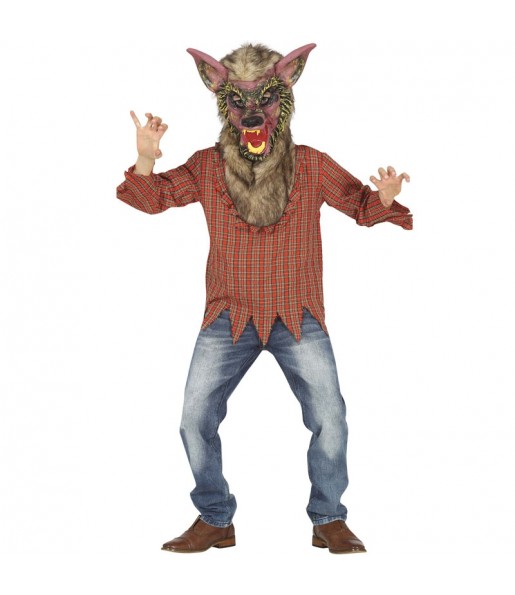 Disfraz de Hombre lobo aterrador para niño