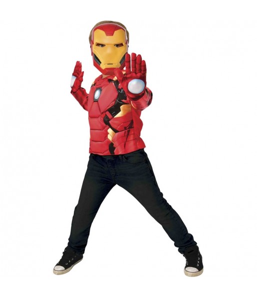 Disfraz de Iron Man pecho musculoso para niño