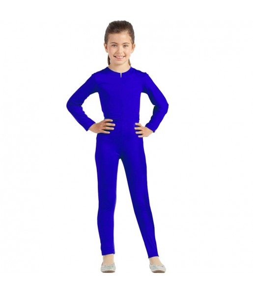 Disfraz de Maillot azul spandex para niña