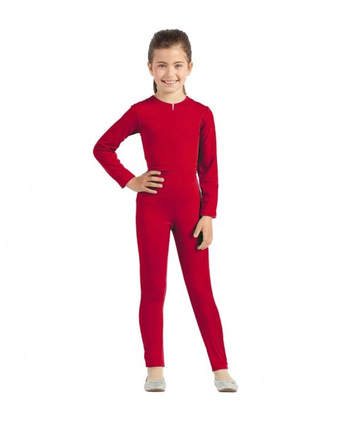 Disfraz de Maillot rojo spandex para niña