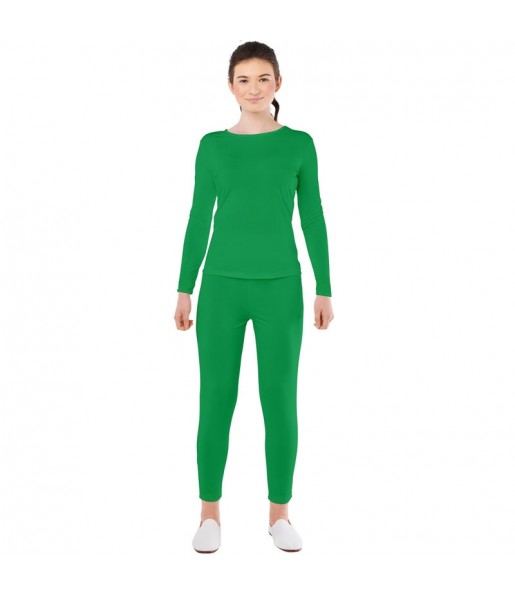 Disfraz de Maillot verde 2 piezas para mujer