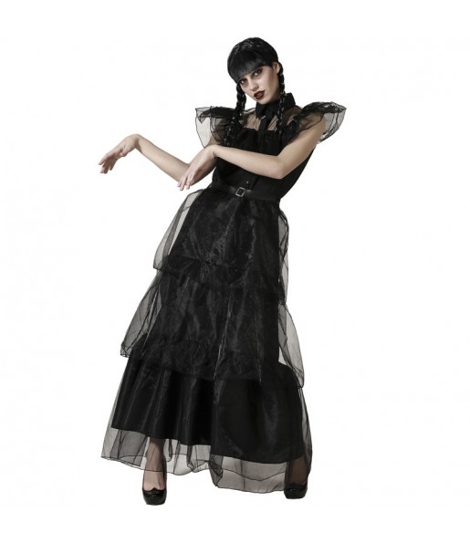 Disfraz de Miércoles Addams Baile para mujer