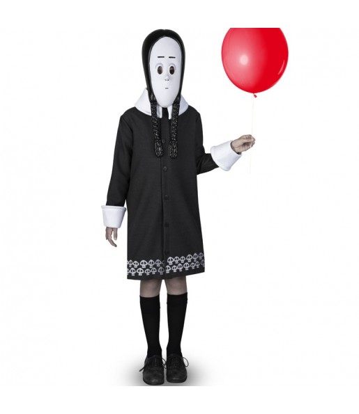 Disfraz de Miércoles Addams deluxe para niña
