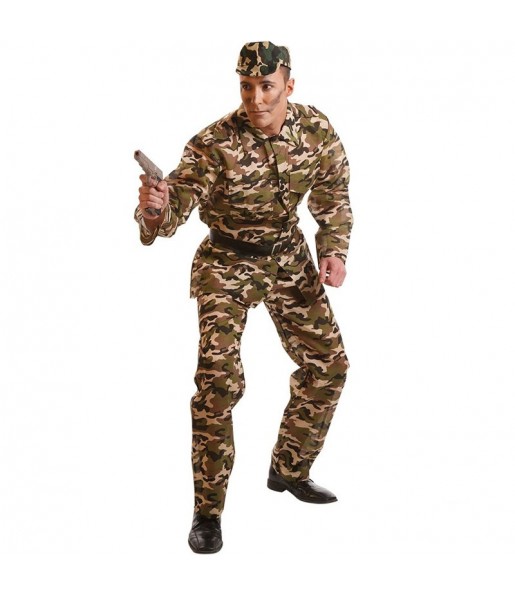 Disfraz de Militar Camuflaje hombre