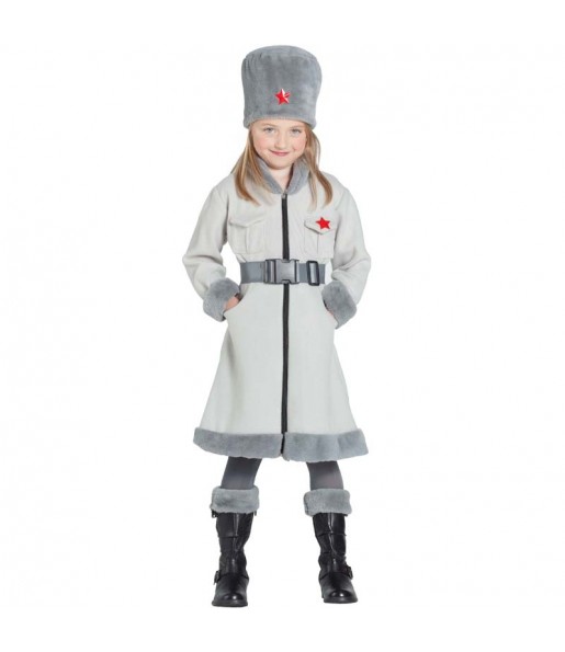 Disfraz de Rusa Soviética Militar para niña
