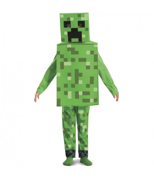 Disfraz de Creeper del videojuego Minecraft para niño