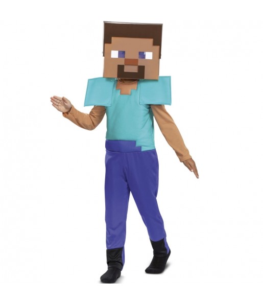 Disfraz de Minecraft Steve para niño