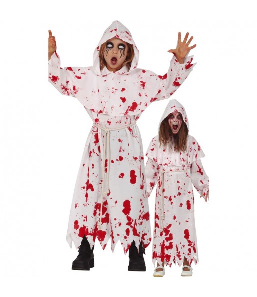 Disfraz de Monje zombie sangriento para niños