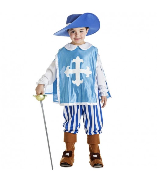 Disfraz de Mosquetero azul para niño