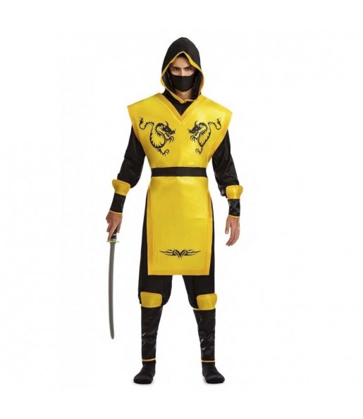 Disfraz de Ninja Amarillo para hombre