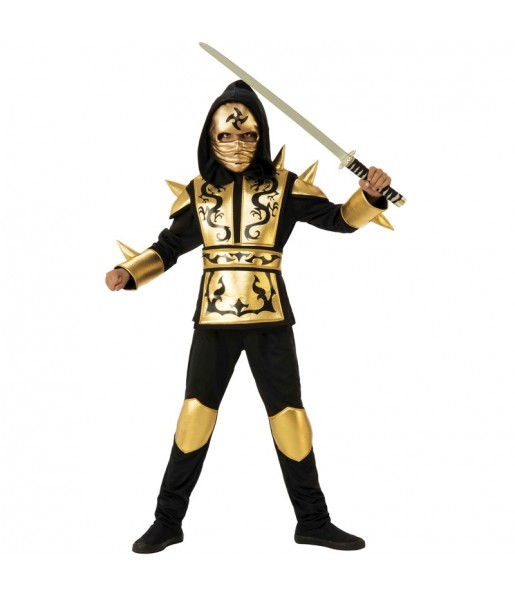 Disfraz de Ninja Dragón Dorado para niño
