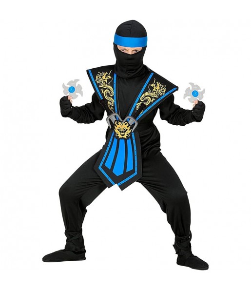 Disfraz de Ninja Kombat azul para niño