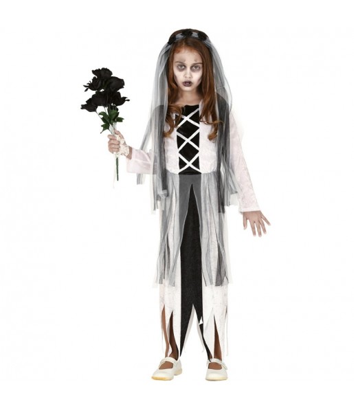 Disfraz de Novia Zombie para niña