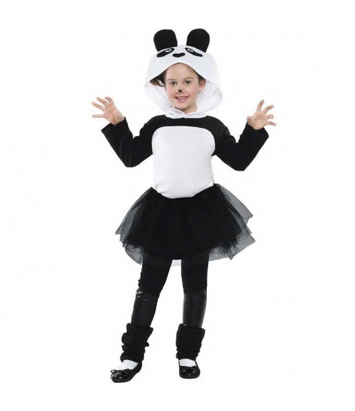 Disfraz de Oso Panda con tutú para niña