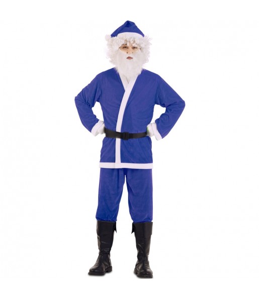 Disfraz de Papá Noel Azul para adulto