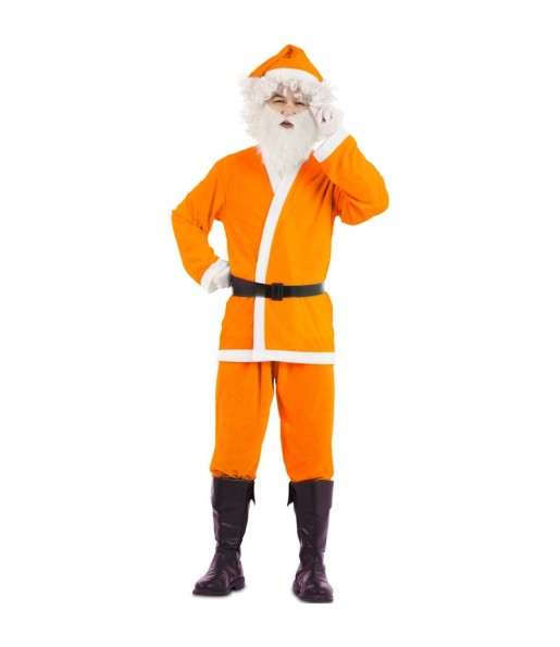 Disfraz de Papá Noel Naranja para adulto