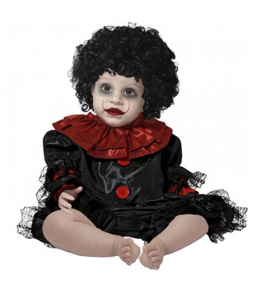Disfraz de Payaso negro asesino para bebé