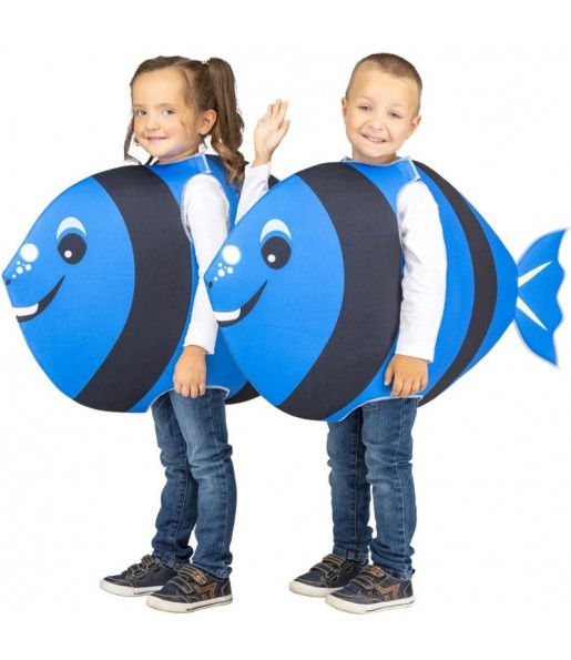 Disfraz de Pez azul oscuro para niños