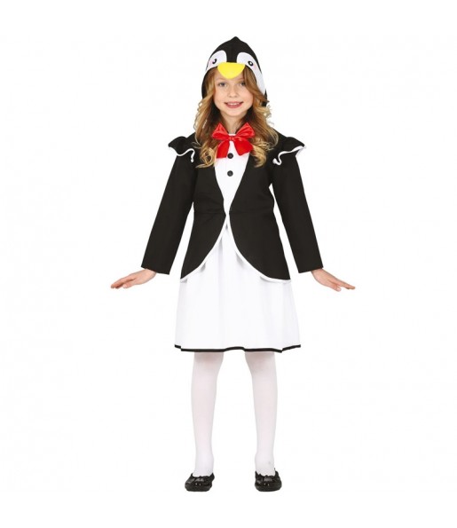 Disfraz de Pingüino con capucha para niña