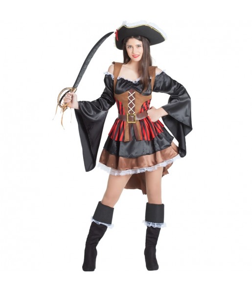 Disfraz de Pirata Bucanera para mujer