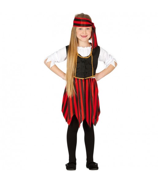 Disfraz de Pirata Corsaria para niña