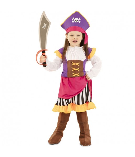 Disfraz de Izzy y los piratas del país de Nunca Jamás para niña