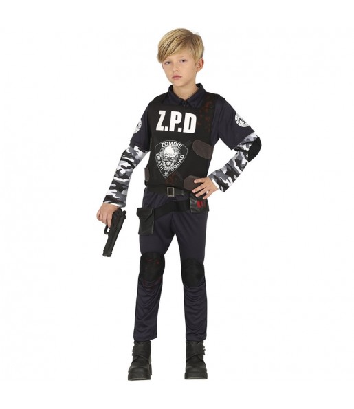 Disfraz policía zombie infantil