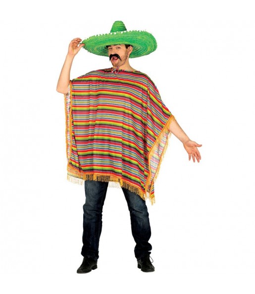 Disfraz de Mejicano Poncho para hombre