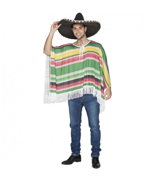 Disfraz de Mejicano Poncho para hombre