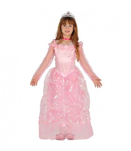 Disfraz de Princesa Cuento Rosa Deluxe para niña