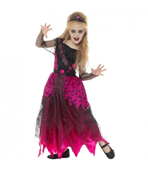 Disfraz de Reina del Baile zombie para niña