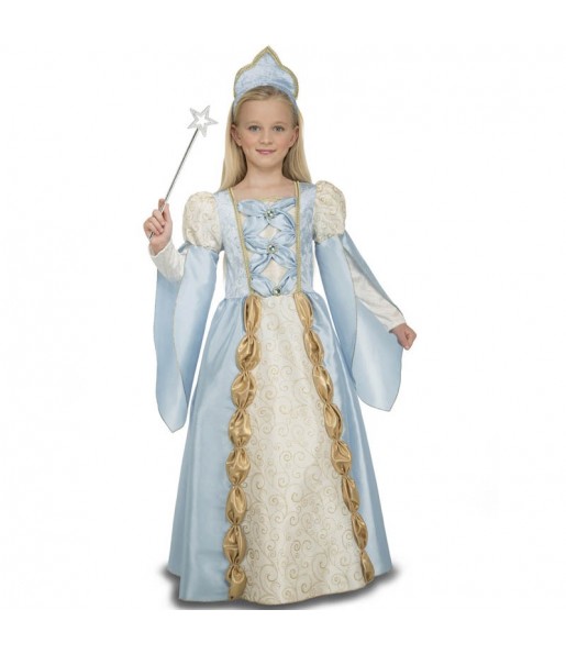 Disfraz Reina Medieval Azul nina