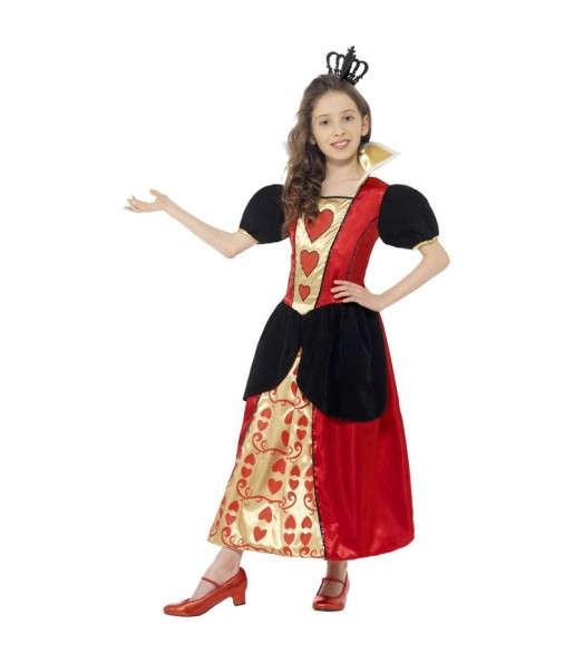 Disfraz de Reina Roja de Corazones para niña