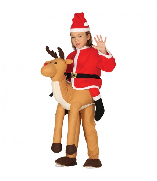 Disfraz de Reno Papa Noel a hombros para niños