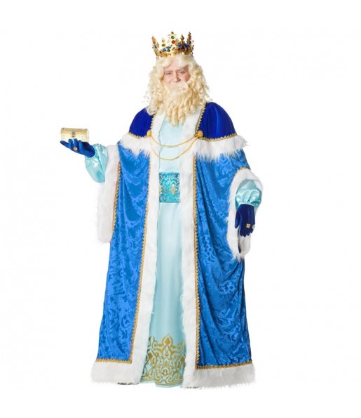 Disfraz de Rey Mago Melchor azul para hombre