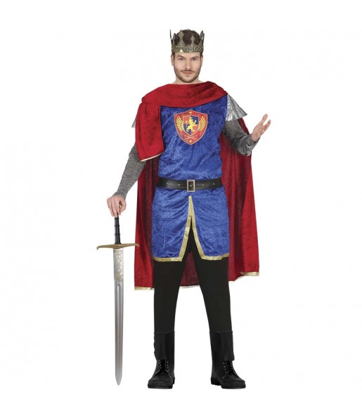 Disfraz de Rey Medieval Rojo para hombre